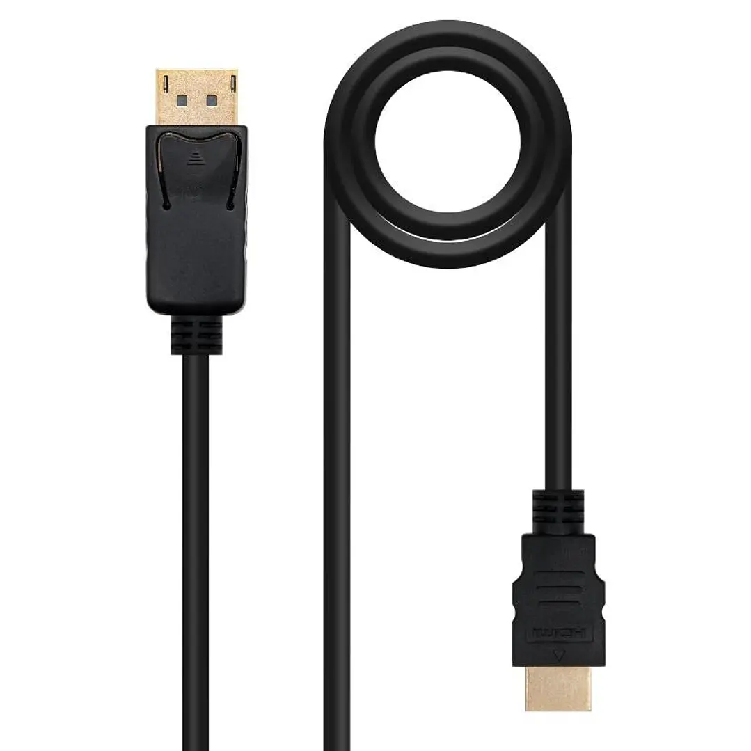 Nanocable Cable Conversor DP a HDMI Negro 10m 1