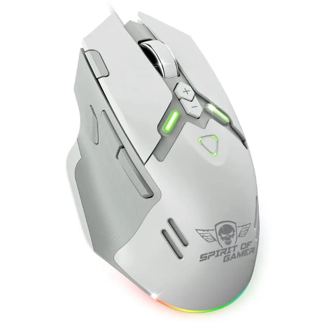 Spirit of Gamer Ratón Elite M60 Blanco RGB 2