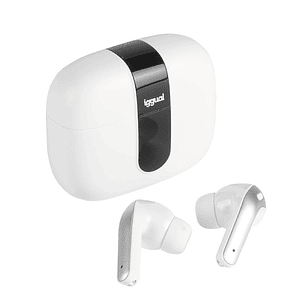 iggual Auriculares inalámbricos TWS Bluetooth blan