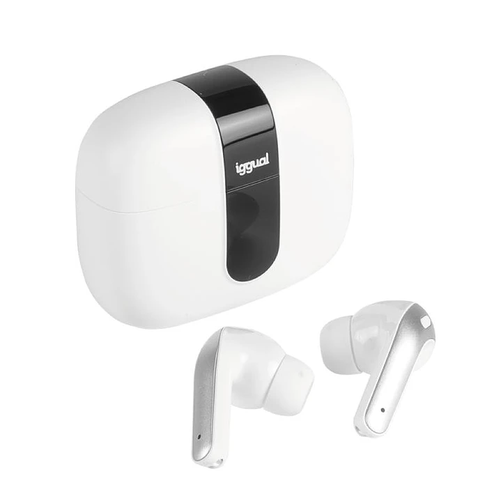 iggual Auriculares inalámbricos TWS Bluetooth blan 1