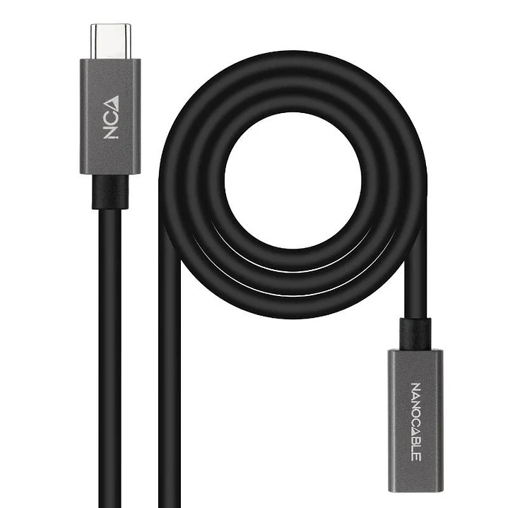 Nanocable Cable USB 3.2 Gen2 USB-C M/H 0,5 M Negro 1