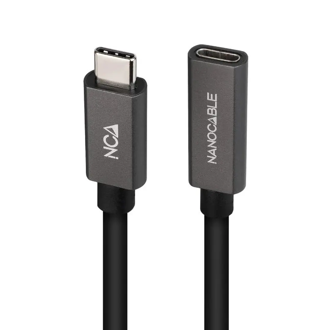 Nanocable Cable USB 3.2 Gen2 USB-C M/H 0,5 M Negro 3