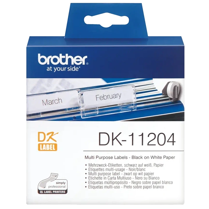 Brother Etiquetas DK11204 Multiuso 17x54 mm 400 ud 1