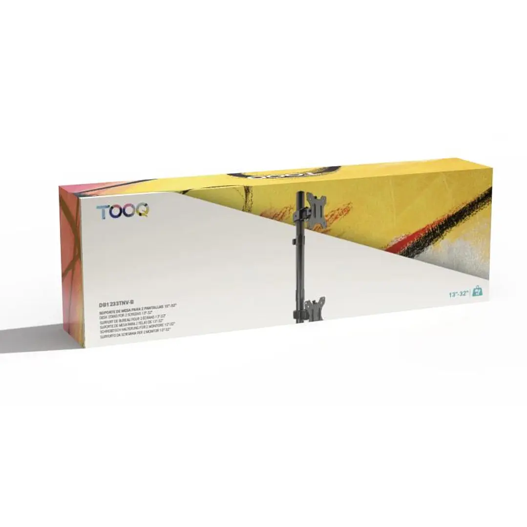 Tooq DB1233TNV-B Soporte mesa 2 brazos vertical 3