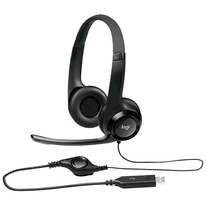 Logitech Auricular+Mic H390 USB Negro 4