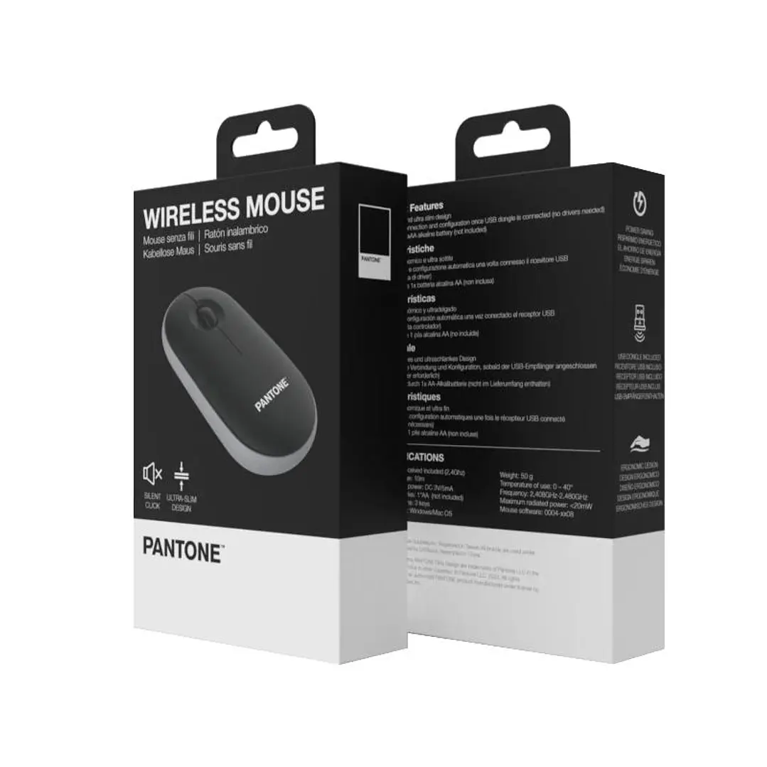 Celly Raton Pantone Inalambrico Negro Click silen. 2