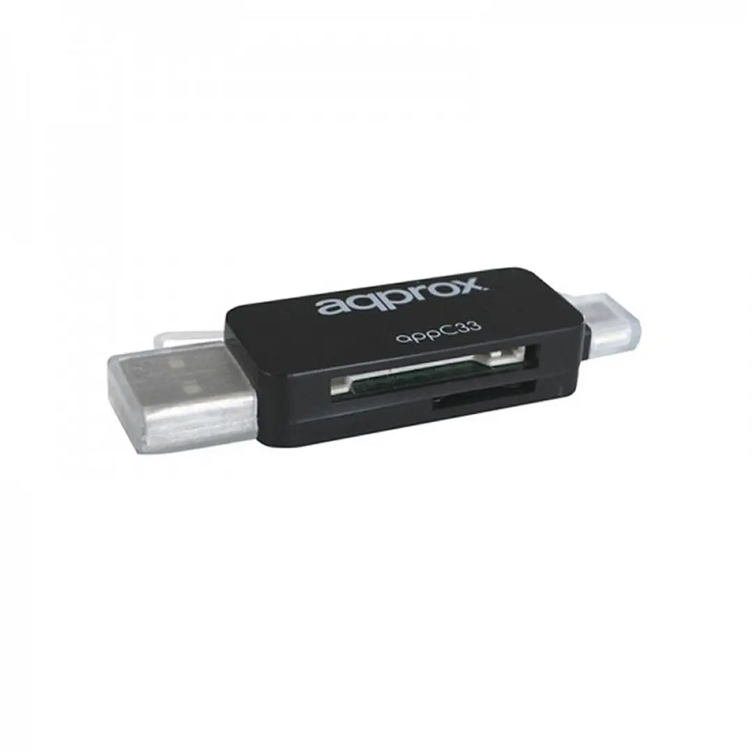 approx APPC33 Adaptador microSD/SD/MMC a USB/micro 2