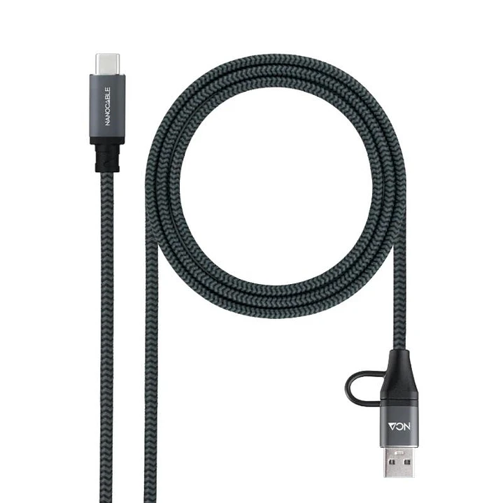 Nanocable Cable USB3.2 100W USB-C+A/USB-C 2 M 1