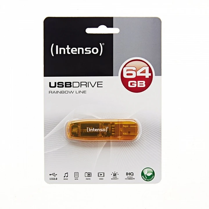 Intenso 3502490 Lápiz USB 2.0 Rainbow 64GB Naranja 3