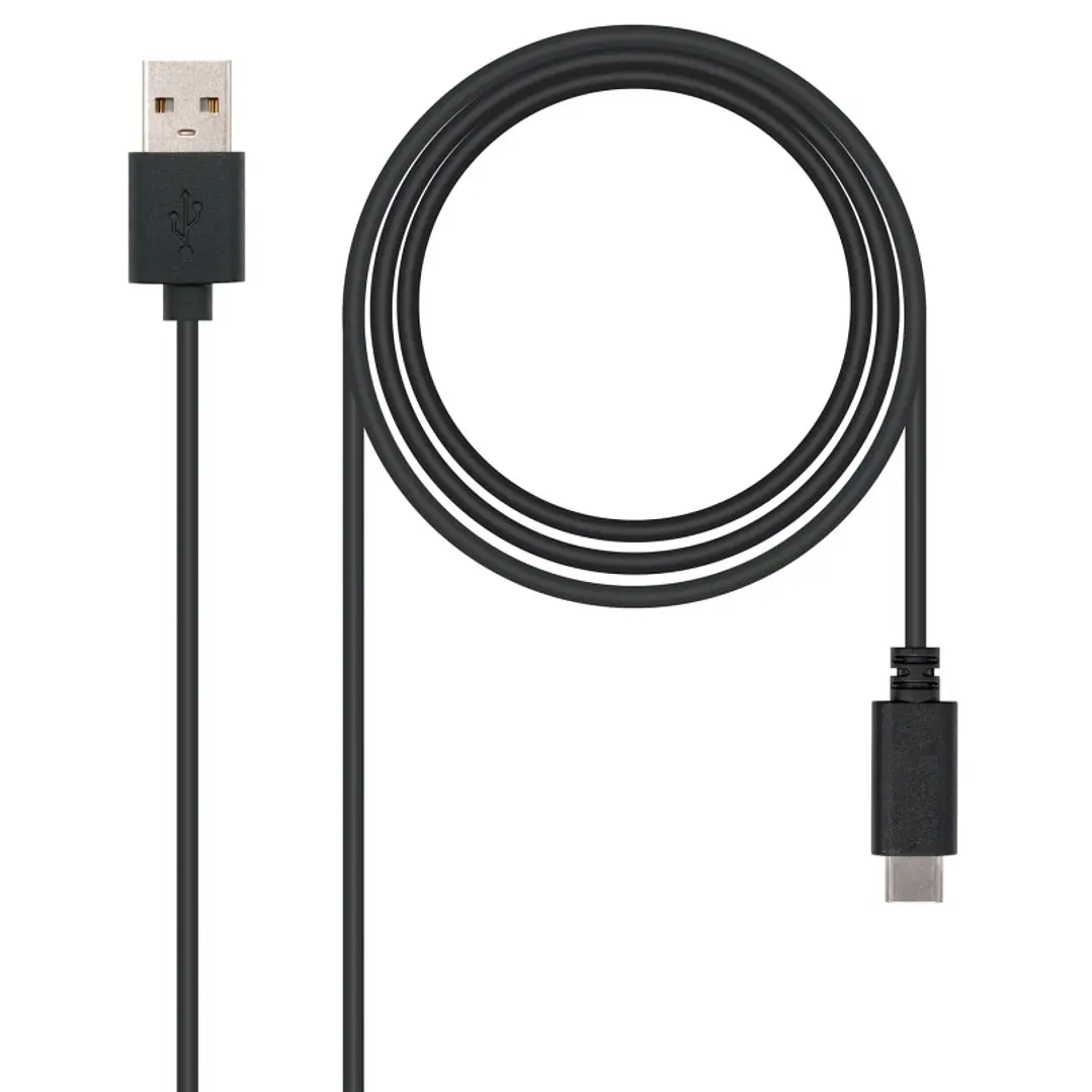 Nanocable Cable USB 2.0 3A Tipo USB-C/M-A/M 2 M 2