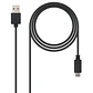 Nanocable Cable USB 2.0 3A Tipo USB-C/M-A/M 2 M - Miniatura 2