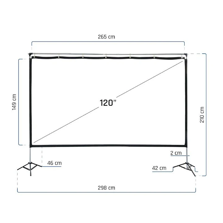 iggual Pantalla exterior portable 120