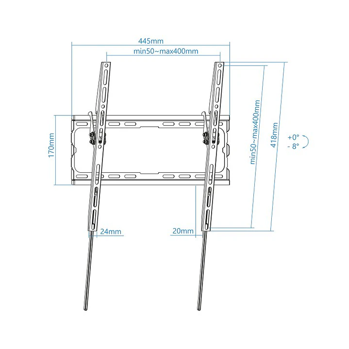 Tooq Soporte pared LP1071T-B incl pantallas 32-70