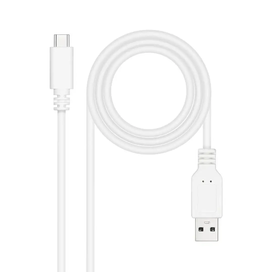 Nanocable Cable USB 2.0 3A USB-C-M/M 2M Blanco 1