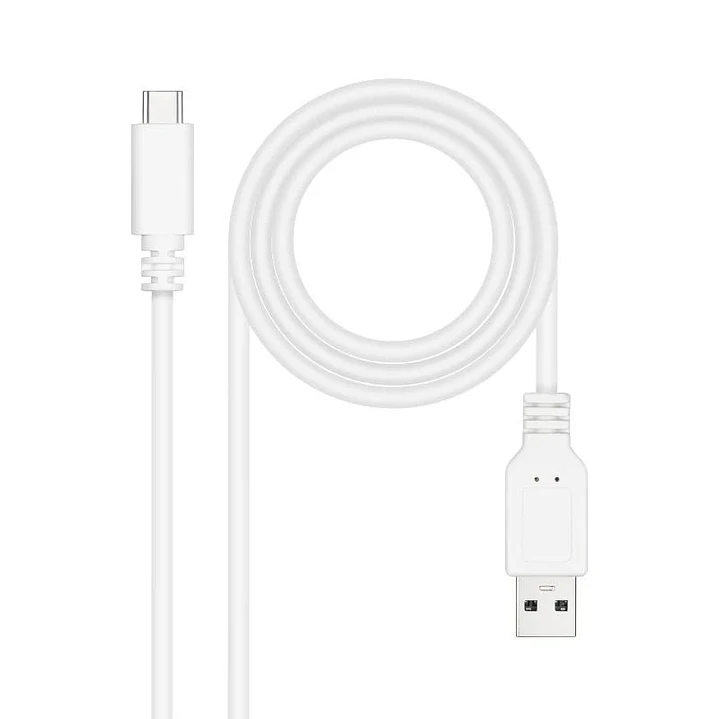 Nanocable Cable USB 2.0 3A USB-C-M/M 2M Blanco 3