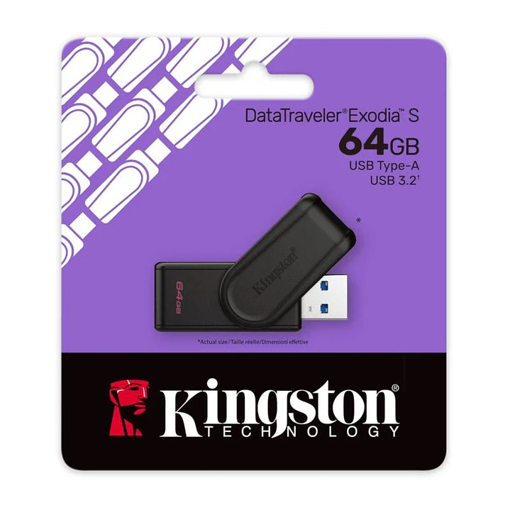 Kingston DataTraveler Exodia S 64GB USB 3.2 Gen 1 3