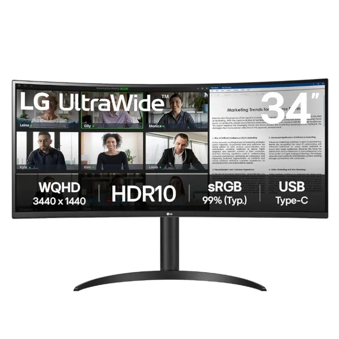 LG 34WR50QK-B monitor 34