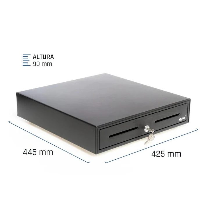 iggual Cajón Portamonedas IRON-70 44,5cm 5+8 negro 2