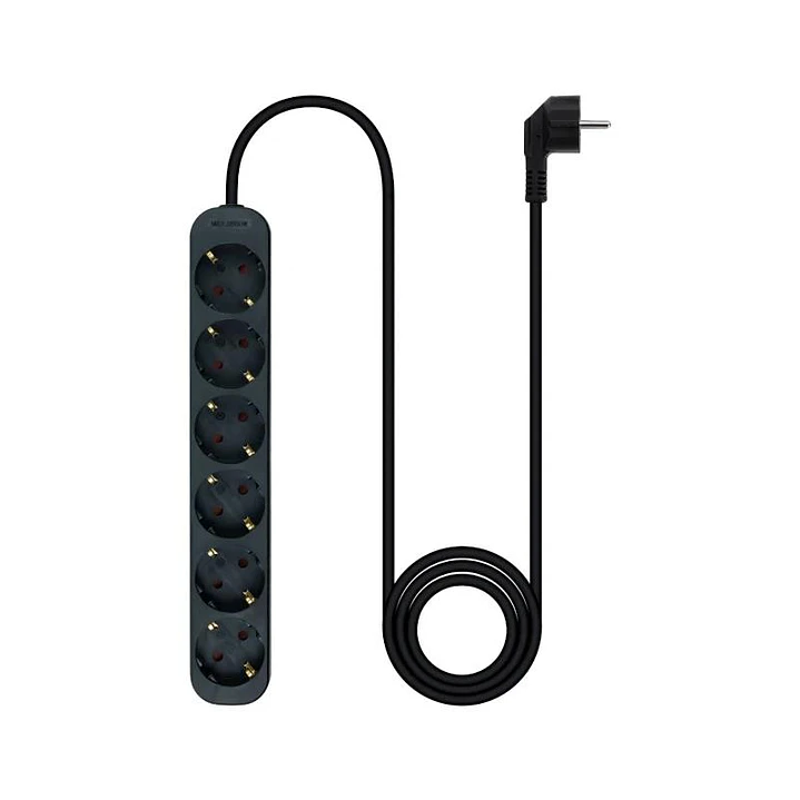 Nanocable Regleta de Enchufes 6 Tomas 1.4 m Negro 3