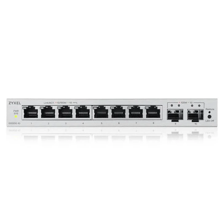 ZyXEL GS1200-10V3 Switch 8xGbE 2xSFP 3