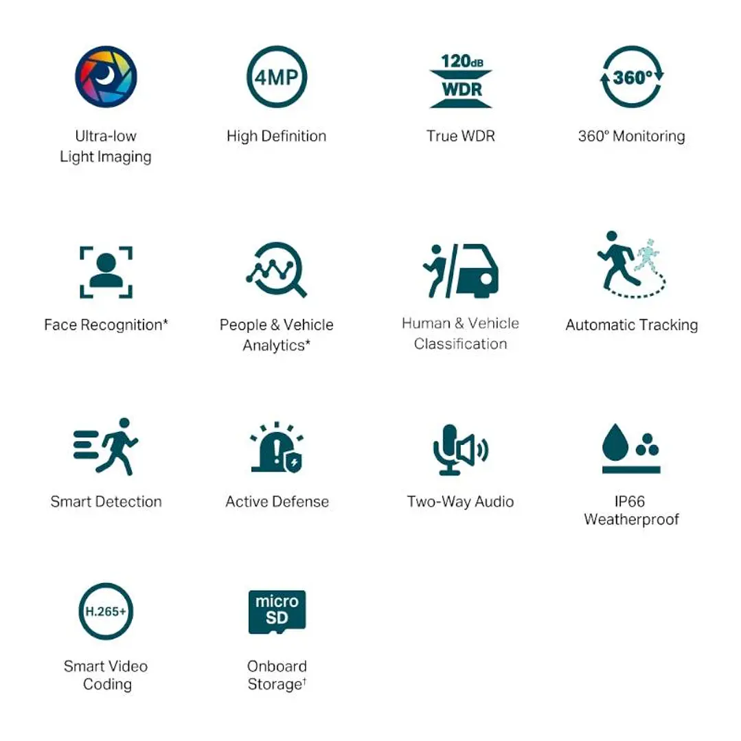 VIGI Cámara IP PT C540S 4MP Plástico Full-Color 4m 2