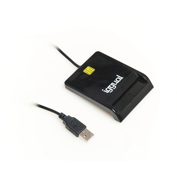 iggual Lector DNI SIP tarjetas ID USB 2.0 negro 1