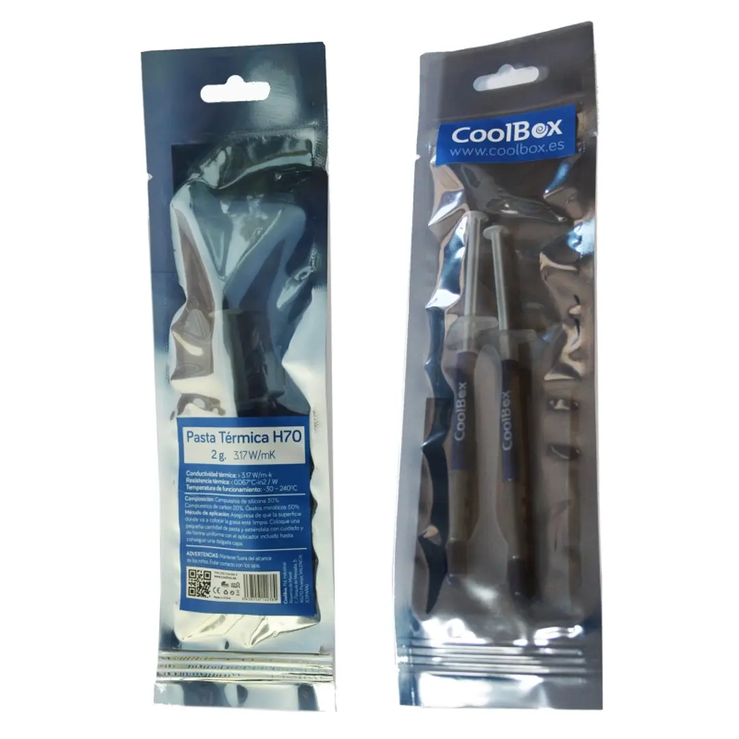 CoolBox Pasta térmica plata 2 gramos 3.17W/mk H70 1