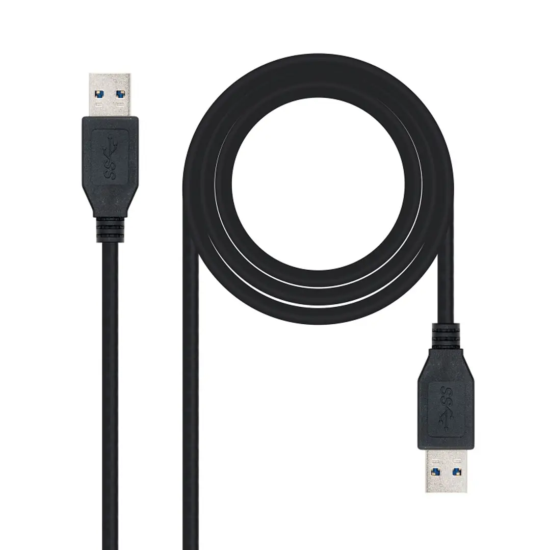 Nanocable Cable USB 3.0, tipo A/M-A/M, Negro, 1m 1
