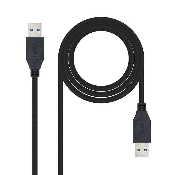 Nanocable Cable USB 3.0, tipo A/M-A/M, Negro, 1m 1