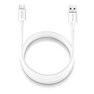 NGS CABLE CARGA RAPIDA USB-A A USB-C 1M BLANCO