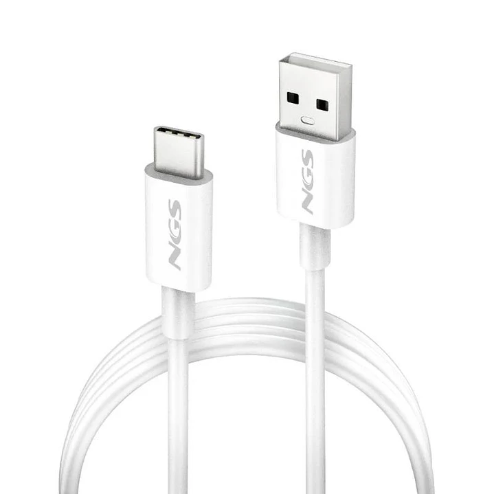NGS CABLE CARGA RAPIDA USB-A A USB-C 1M BLANCO 2
