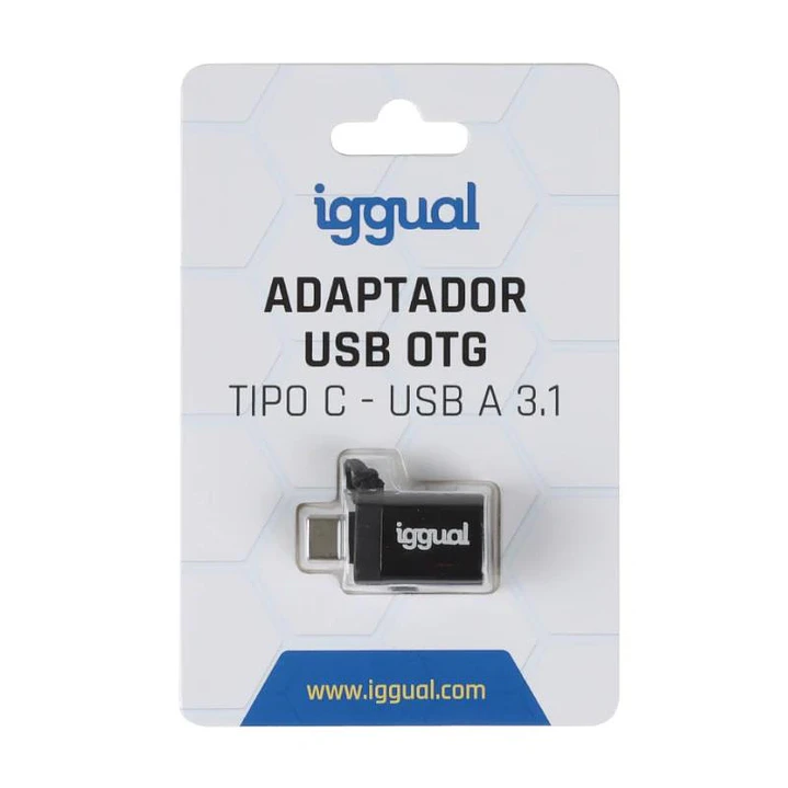 iggual Adaptador USB OTG tipo C a USB-A 3.1 negro 4