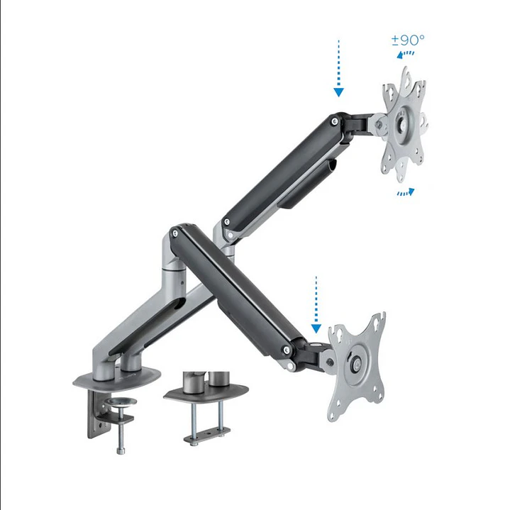 Tooq DB4132TNR-G Soporte mesa 2 monitor/tv 17-32
