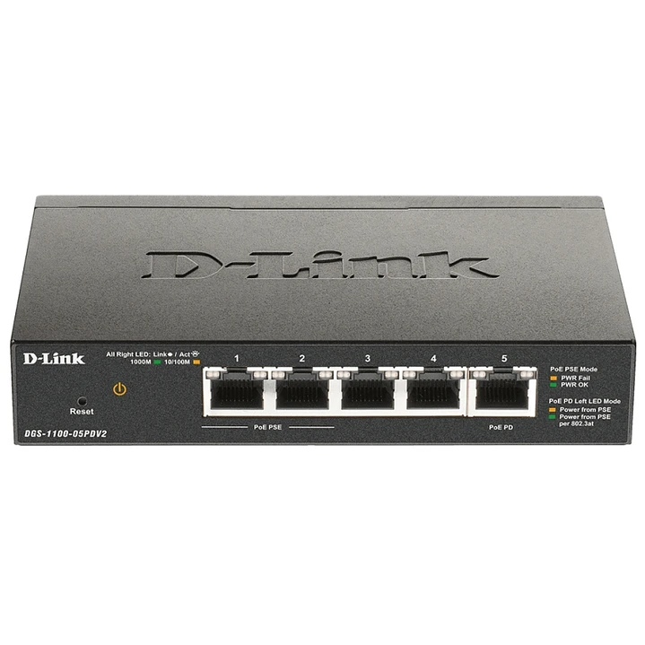 D-Link DGS-1100-05PDV2 Switch 5xGb PoE 1xPD (18W) 1