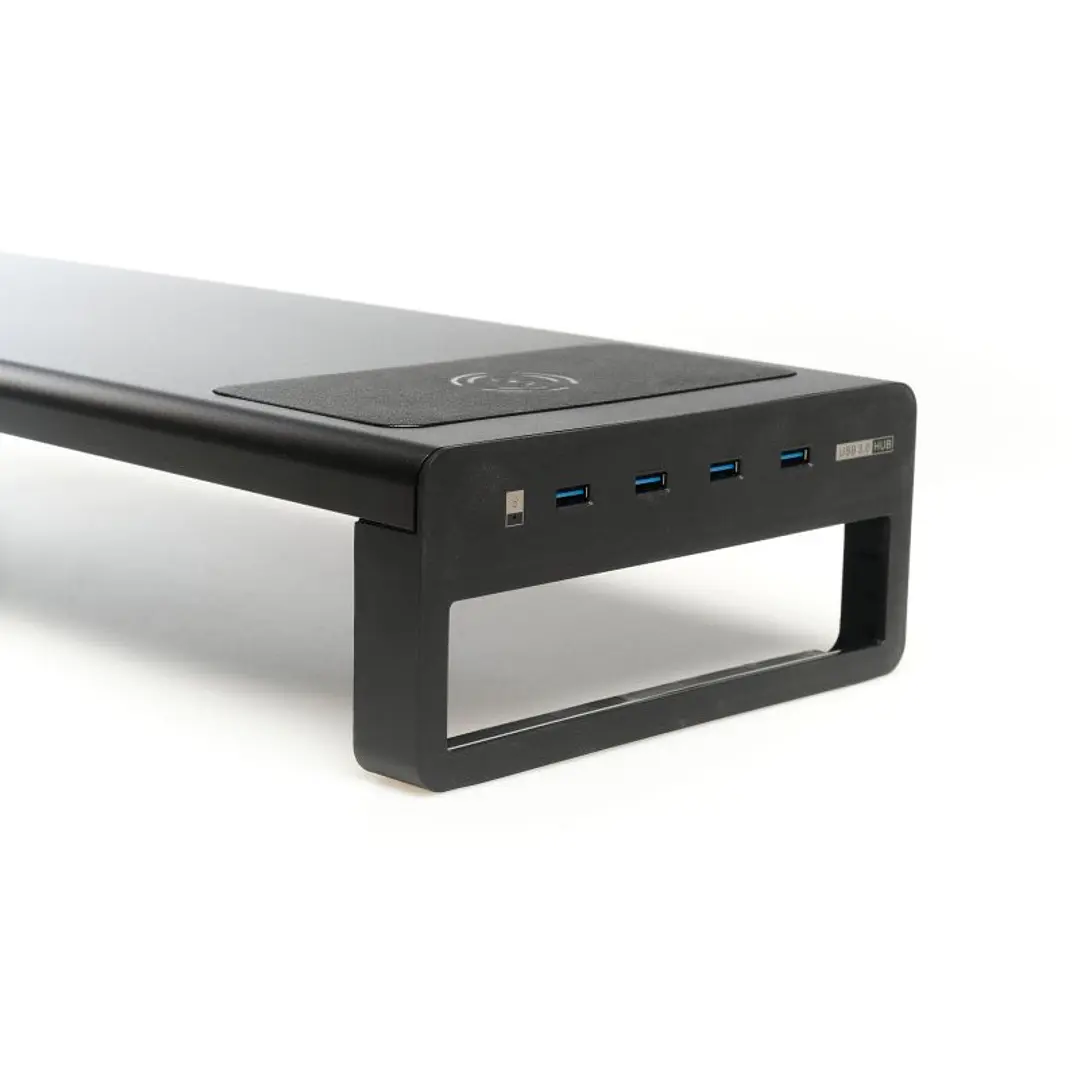 iggual Soporte elevador monitor + HUBx4p +carga Qi 3