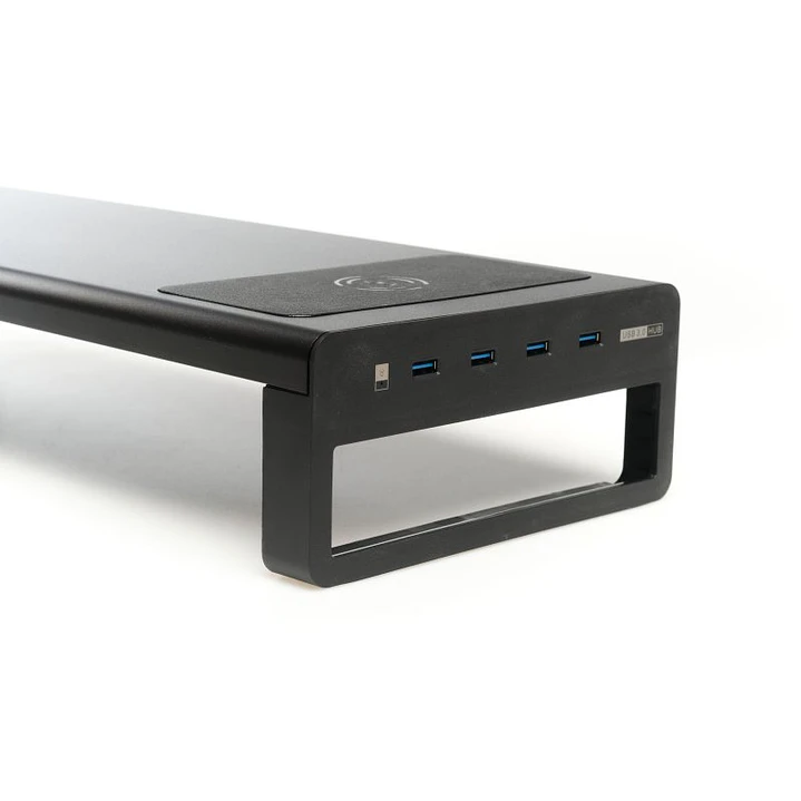 iggual Soporte elevador monitor + HUBx4p +carga Qi 3