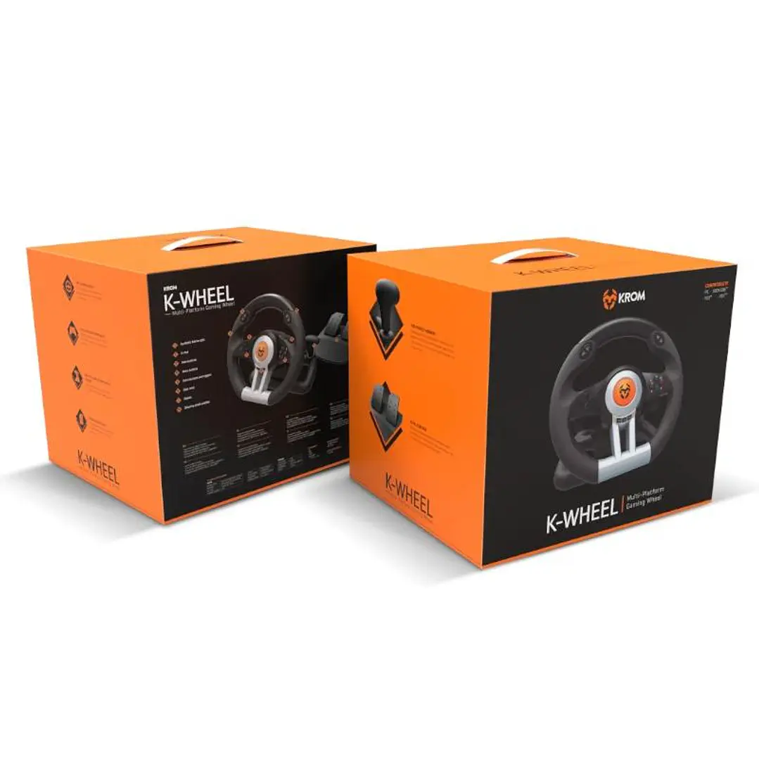 Krom Juego de Volante y pedales K-Wheel Multip. 4