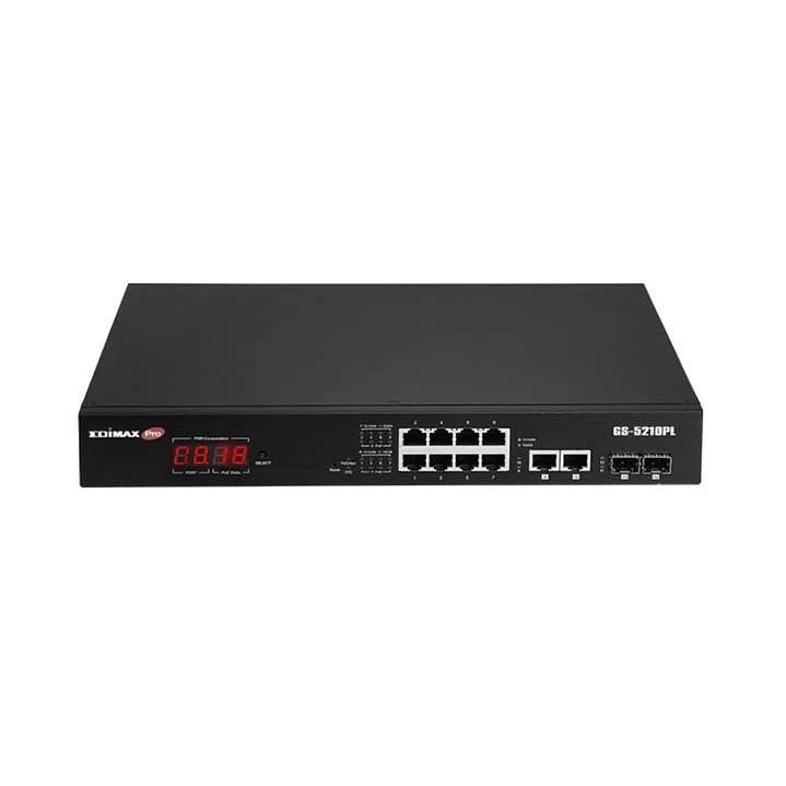 Edimax GS-5210PL Switch 10xGb PoE+ 2xSFP Surve 1