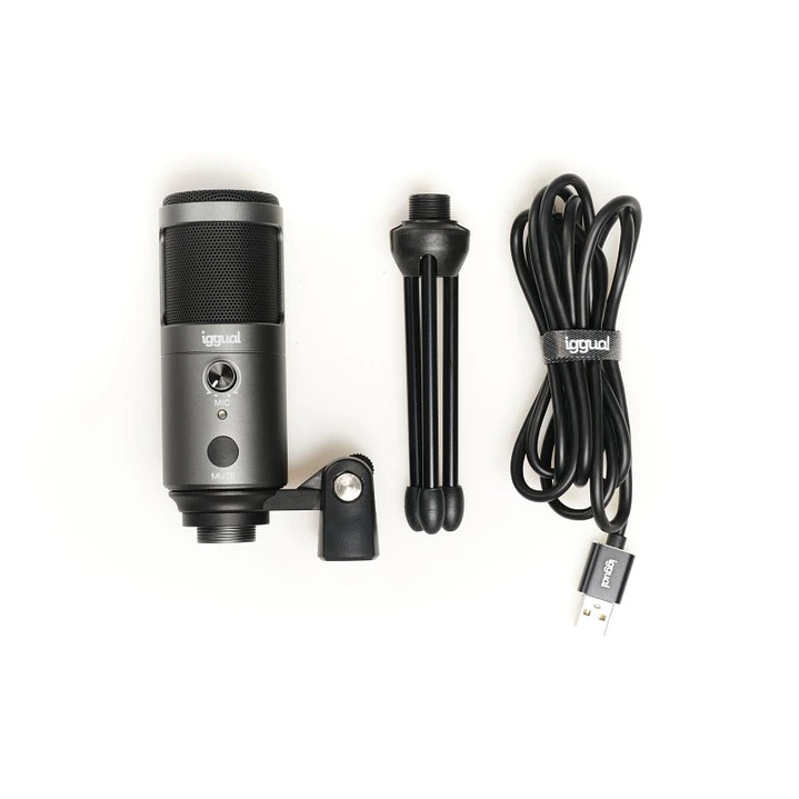iggual Micrófono condensador Podcasting Pro gris 4
