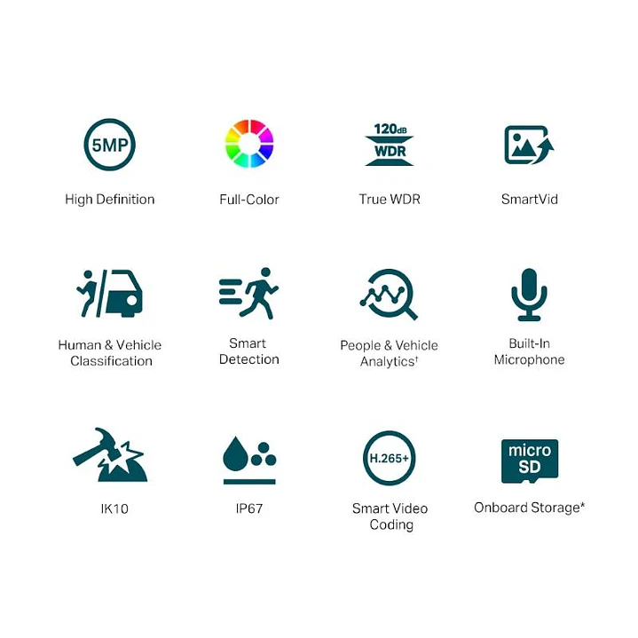 VIGI Cámara IP Domo C250 5MP Plástico Full-Color 4 2