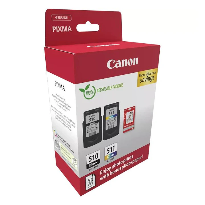 Canon Cartucho MultiPack PG-510/CL511+papel 2