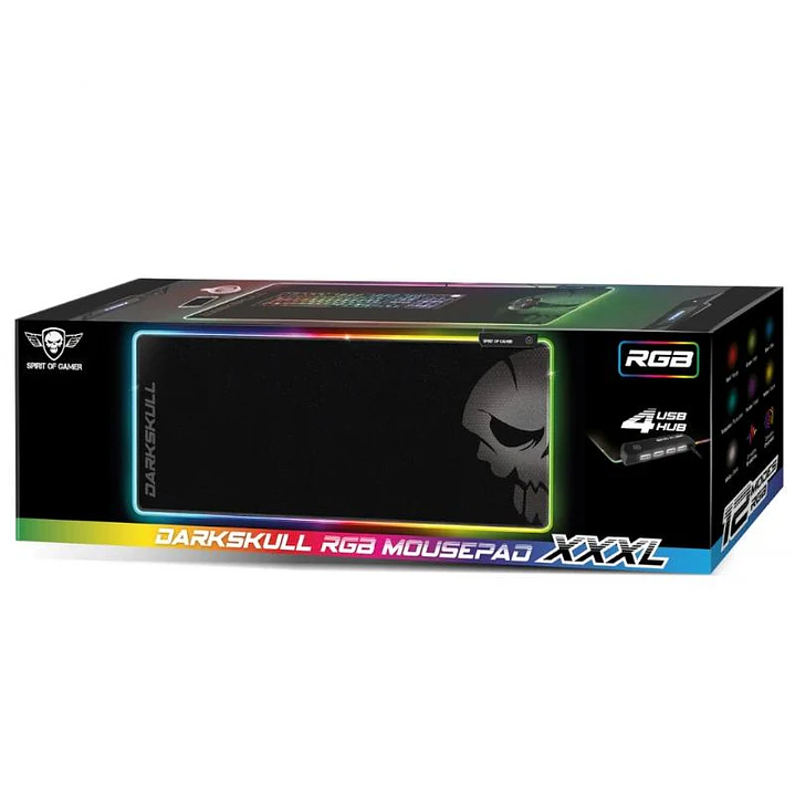 Spirit of Gamer Alfombrilla DarkSkull RGB+HUB XXXL 2