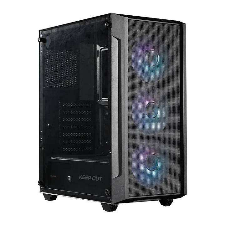 Keep Out Caja M-Atx KO XC-200 RGB USB3 Black Glass 1