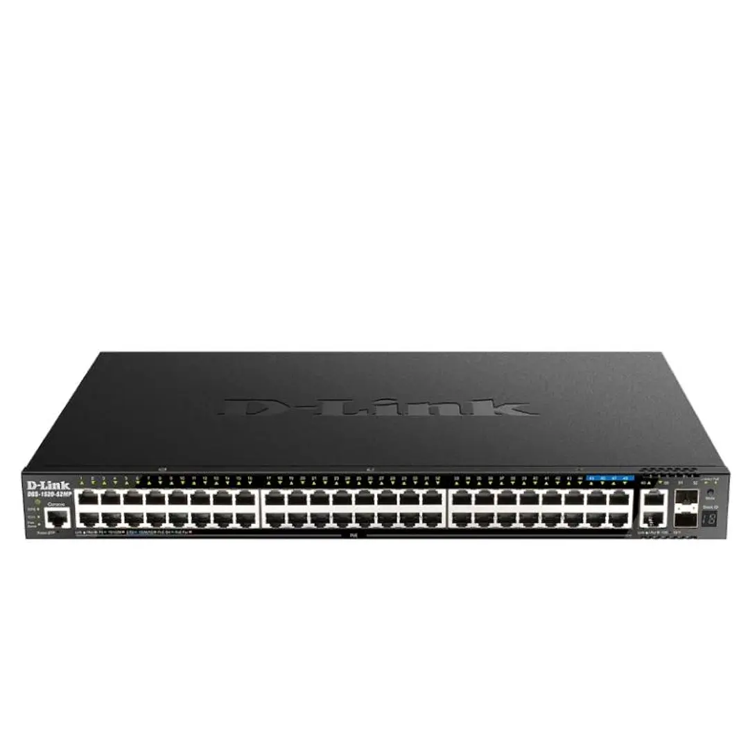 D-Link DGS-1520-52MP/E Switch 44xGbE PoE 2x10 SFP+ 1
