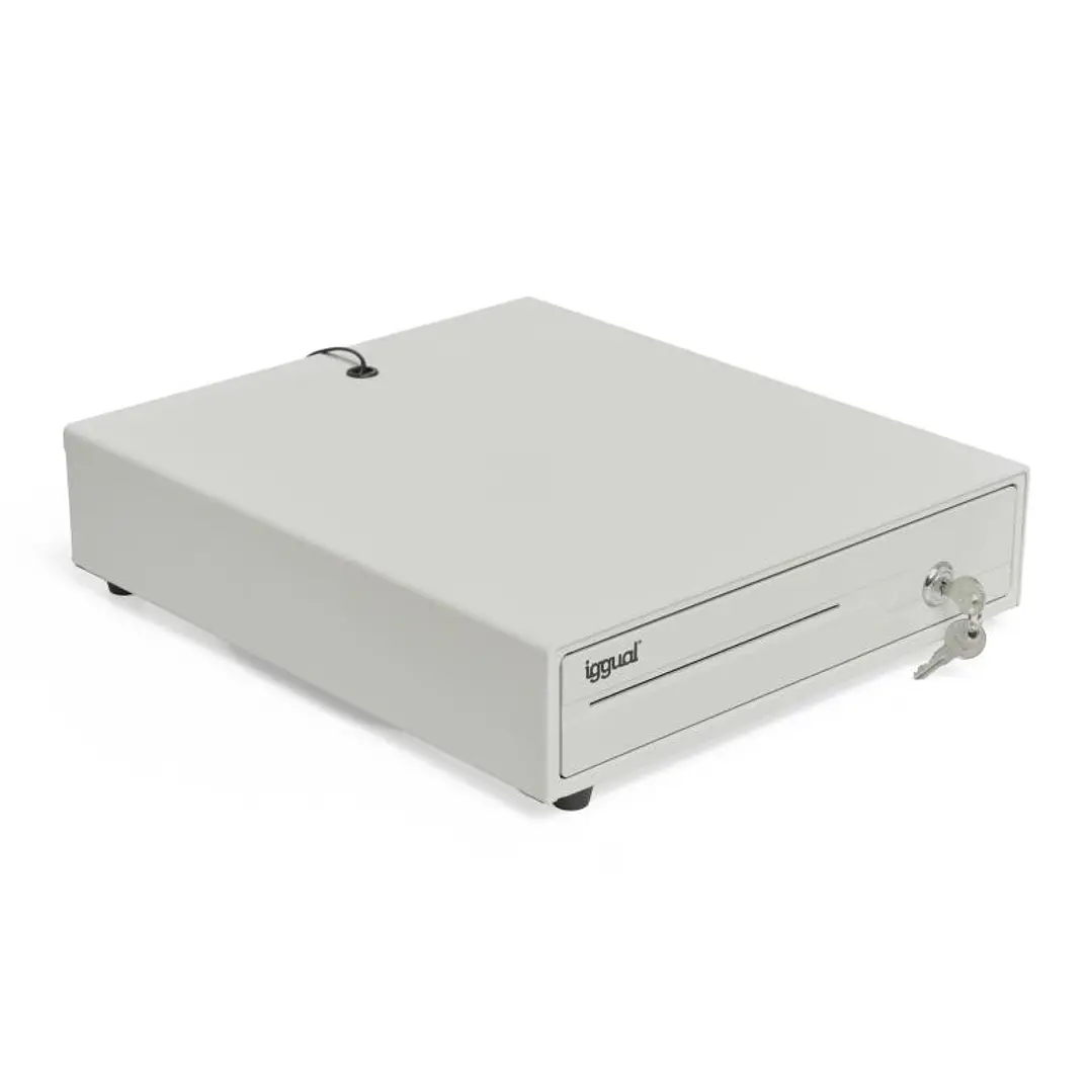 iggual Cajón portamonedas IRON-10W 38cm 4+6 blanco 1