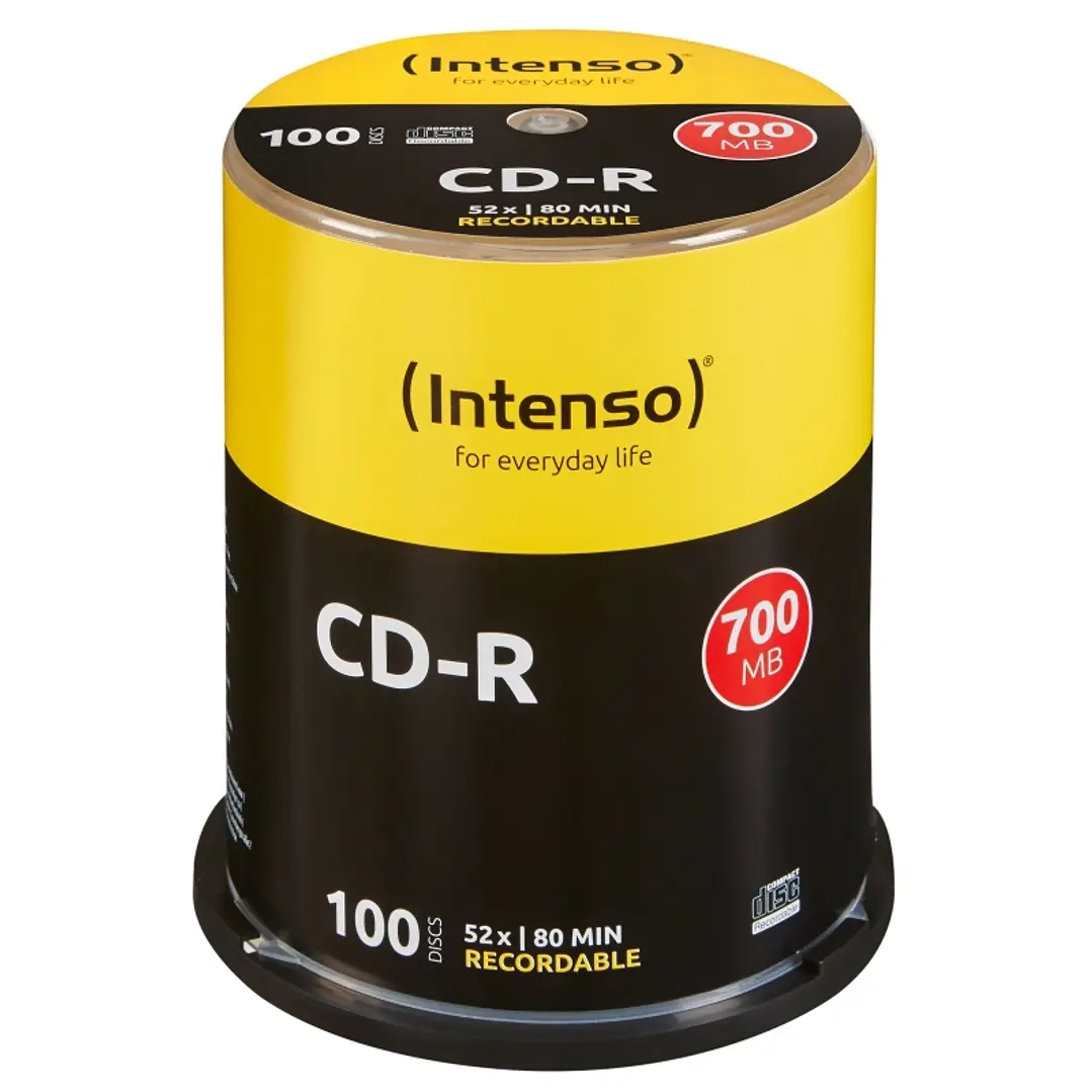 Intenso CD-R 700MB/80min tubo 100 unidades 1