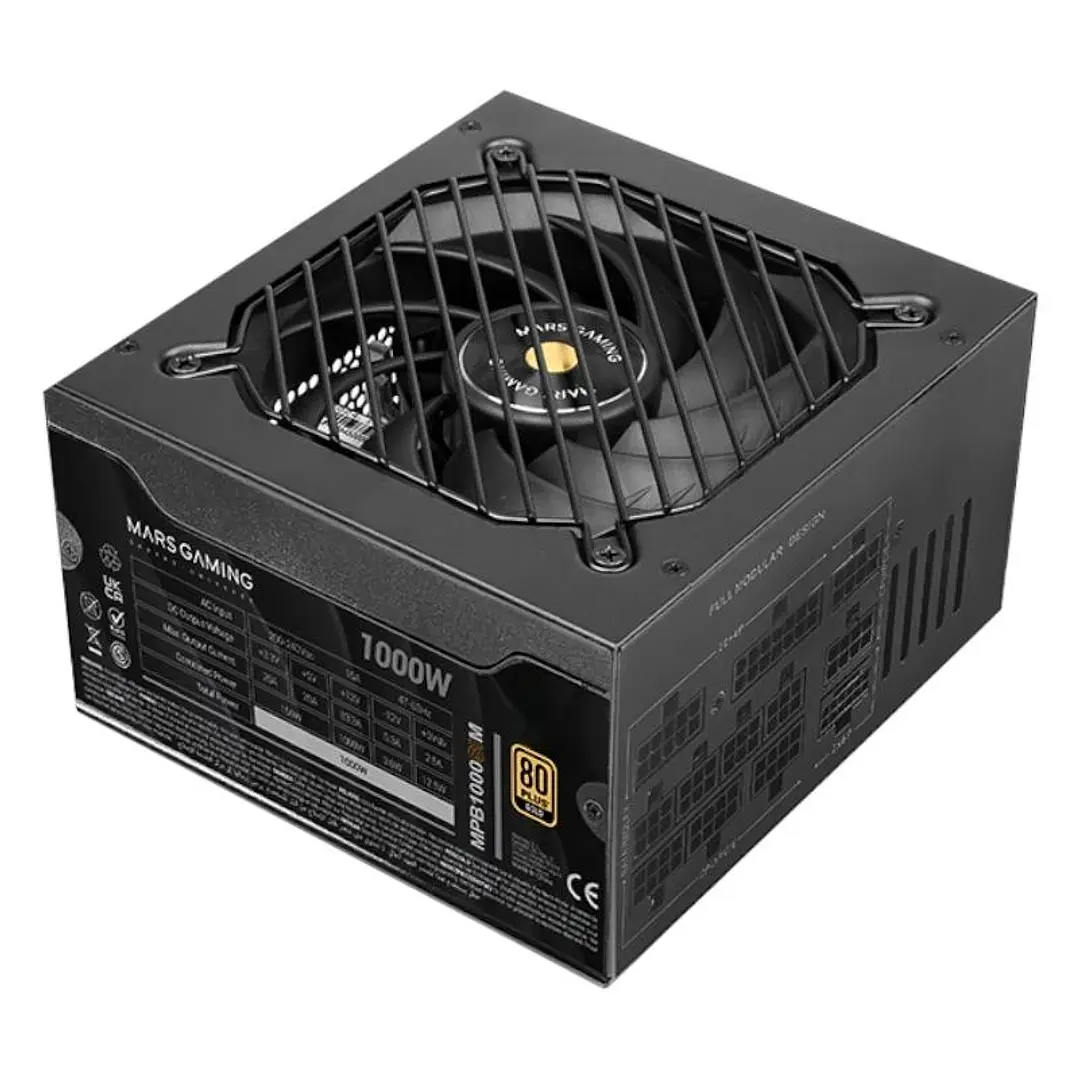 MARS GAMING Fuente Alimen.1000W Atx3.1 FullMod Psu 1