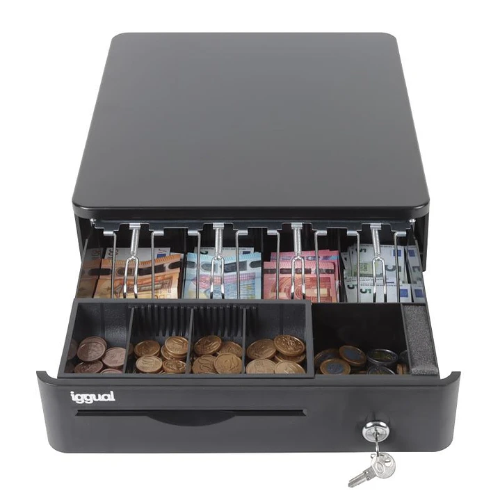 iggual Cajón Portamonedas IRON-10R 38cm 4+5 negro 1