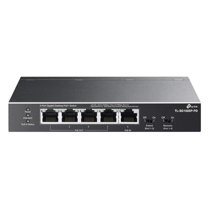 TP-Link TL-SG1005P-PD Switch 1xPoE++ In 4xPoE+ Out 4