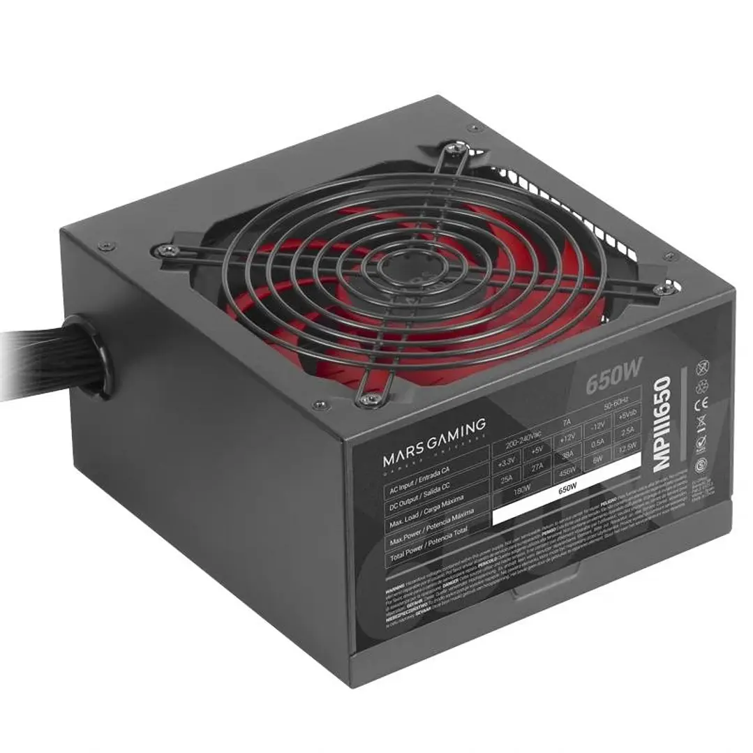 MARS GAMING Fuente Alimentacion MPIII 650W,Silent 1